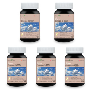 팜그린 슈퍼오메가3 1200 1302mg x 180캡슐 x 5박스 EPA DHA 비타민