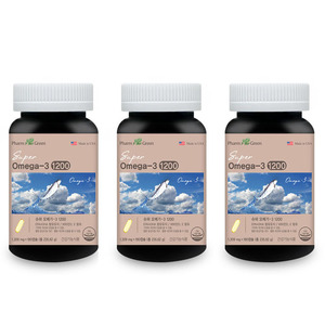 팜그린 슈퍼오메가3 1200 1302mg x 180캡슐 x 3박스 EPA DHA 비타민